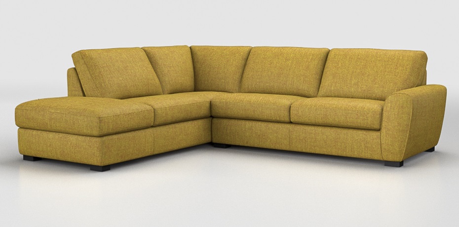 Campivo - large corner sofa right peninsula and pouf with compartment